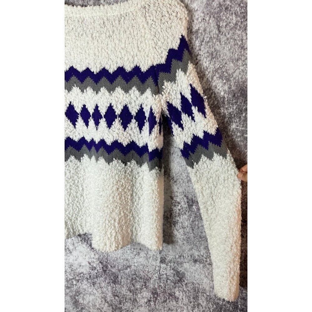Arizona Sweater Womens M Christmas Vintage Fair Isle Knit Pullover Snow Ski Warm - Picture 12 of 14